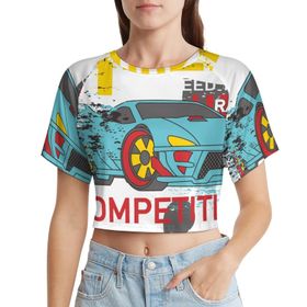 AILLOSA Racerback Tank Top Yuvarlak Yaka Kısa Kol TH-137 Kadın T-shirt