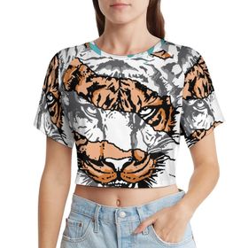 AILLOSA Racerback Tank Top Yuvarlak Yaka Kısa Kol TH-140 Kadın T-shirt