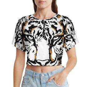 AILLOSA Racerback Tank Top Yuvarlak Yaka Kısa Kol TH-142 Kadın T-shirt