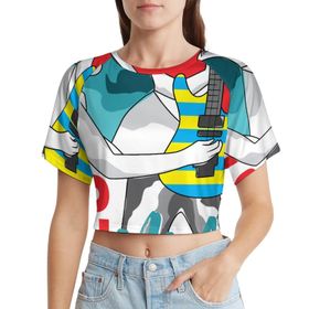 AILLOSA Racerback Tank Top Yuvarlak Yaka Kısa Kol TH-150 Kadın T-shirt