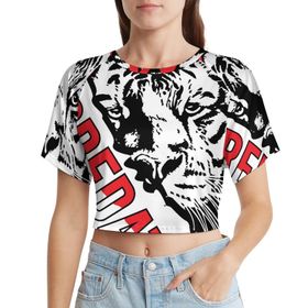 AILLOSA Racerback Tank Top Yuvarlak Yaka Kısa Kol TH-153 Kadın T-shirt