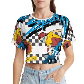 AILLOSA Racerback Tank Top Yuvarlak Yaka Kısa Kol TH-157 Kadın T-shirt