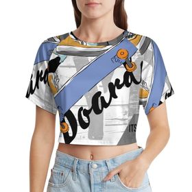 AILLOSA Racerback Tank Top Yuvarlak Yaka Kısa Kol TH-165 Kadın T-shirt