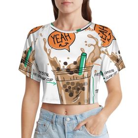 AILLOSA Racerback Tank Top Yuvarlak Yaka Kısa Kol TH-171 Kadın T-shirt