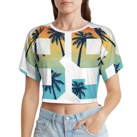 AILLOSA Racerback Tank Top Yuvarlak Yaka Kısa Kol TH-175 Kadın T-shirt