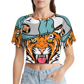 AILLOSA Racerback Tank Top Yuvarlak Yaka Kısa Kol TH-176 Kadın T-shirt