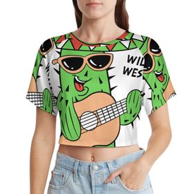 AILLOSA Racerback Tank Top Yuvarlak Yaka Kısa Kol TH-185 Kadın T-shirt