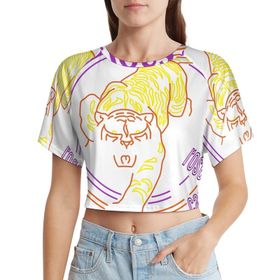 AILLOSA Racerback Tank Top Yuvarlak Yaka Kısa Kol TH-190 Kadın T-shirt