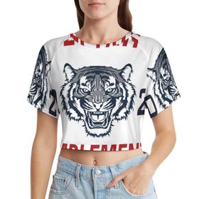 AILLOSA Racerback Tank Top Yuvarlak Yaka Kısa Kol TH-199 Kadın T-shirt