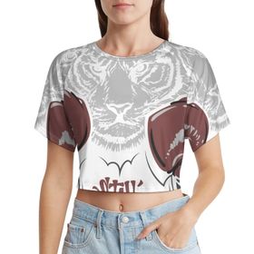 AILLOSA Racerback Tank Top Yuvarlak Yaka Kısa Kol TH-277 Kadın T-shirt