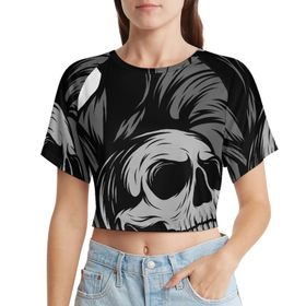 AILLOSA Racerback Tank Top Yuvarlak Yaka Kısa Kol TH-283 Kadın T-shirt