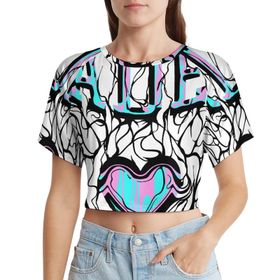 AILLOSA Racerback Tank Top Yuvarlak Yaka Kısa Kol TH-292 Kadın T-shirt