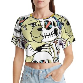 AILLOSA Racerback Tank Top Yuvarlak Yaka Kısa Kol TH-298 Kadın T-shirt