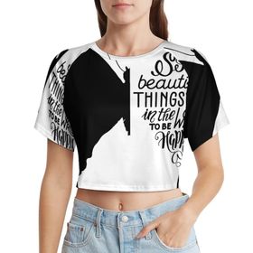AILLOSA Racerback Tank Top Yuvarlak Yaka Kısa Kol TH-303 Kadın T-shirt