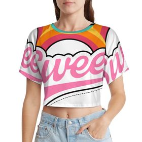AILLOSA Racerback Tank Top Yuvarlak Yaka Kısa Kol TH-31 Kadın T-shirt