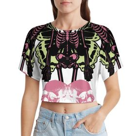 AILLOSA Racerback Tank Top Yuvarlak Yaka Kısa Kol TH-358 Kadın T-shirt