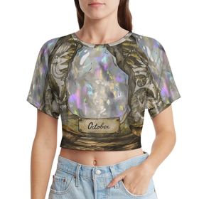 AILLOSA Racerback Tank Top Yuvarlak Yaka Kısa Kol TH-367 Kadın T-shirt