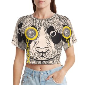 AILLOSA Racerback Tank Top Yuvarlak Yaka Kısa Kol TH-371 Kadın T-shirt