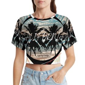 AILLOSA Racerback Tank Top Yuvarlak Yaka Kısa Kol TH-382 Kadın T-shirt