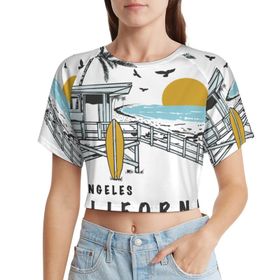 AILLOSA Racerback Tank Top Yuvarlak Yaka Kısa Kol TH-396 Kadın T-shirt