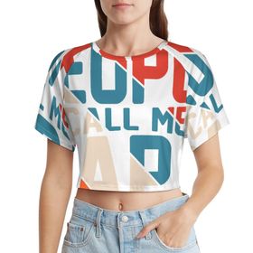 AILLOSA Racerback Tank Top Yuvarlak Yaka Kısa Kol TH-402 Kadın T-shirt