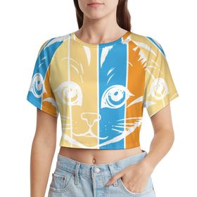 AILLOSA Racerback Tank Top Yuvarlak Yaka Kısa Kol TH-404 Kadın T-shirt