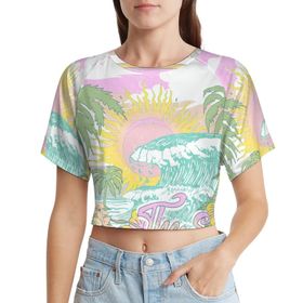 AILLOSA Racerback Tank Top Yuvarlak Yaka Kısa Kol TH-406 Kadın T-shirt
