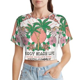 AILLOSA Racerback Tank Top Yuvarlak Yaka Kısa Kol TH-407 Kadın T-shirt