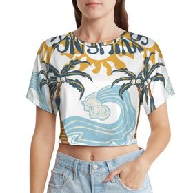 AILLOSA Racerback Tank Top Yuvarlak Yaka Kısa Kol TH-410 Kadın T-shirt