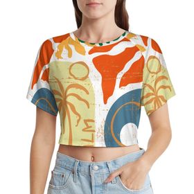 AILLOSA Racerback Tank Top Yuvarlak Yaka Kısa Kol TH-411 Kadın T-shirt
