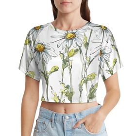 AILLOSA Racerback Tank Top Yuvarlak Yaka Kısa Kol TH-414 Kadın T-shirt