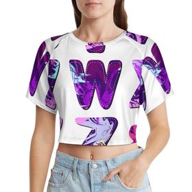 AILLOSA Racerback Tank Top Yuvarlak Yaka Kısa Kol TH-417 Kadın T-shirt