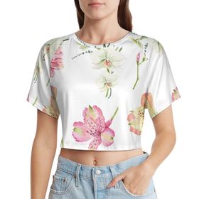 AILLOSA Racerback Tank Top Yuvarlak Yaka Kısa Kol TH-419 Kadın T-shirt