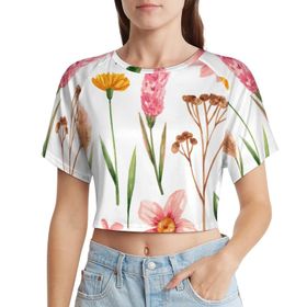 AILLOSA Racerback Tank Top Yuvarlak Yaka Kısa Kol TH-420 Kadın T-shirt