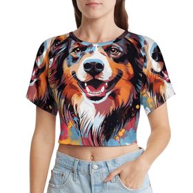 AILLOSA Racerback Tank Top Yuvarlak Yaka Kısa Kol TH-432 Kadın T-shirt