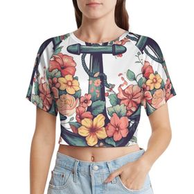 AILLOSA Racerback Tank Top Yuvarlak Yaka Kısa Kol TH-433 Kadın T-shirt