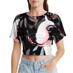AILLOSA Racerback Tank Top Yuvarlak Yaka Kısa Kol TH-436 Kadın T-shirt