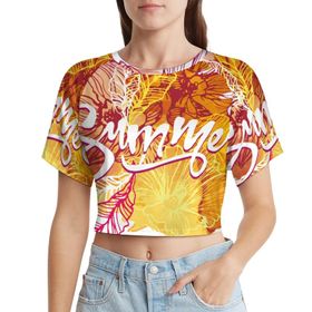 AILLOSA Racerback Tank Top Yuvarlak Yaka Kısa Kol TH-437 Kadın T-shirt