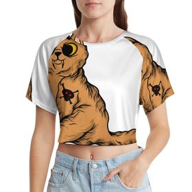 AILLOSA Racerback Tank Top Yuvarlak Yaka Kısa Kol TH-448 Kadın T-shirt
