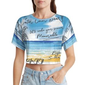 AILLOSA Racerback Tank Top Yuvarlak Yaka Kısa Kol TH-451 Kadın T-shirt