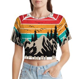 AILLOSA Racerback Tank Top Yuvarlak Yaka Kısa Kol TH-486 Kadın T-shirt