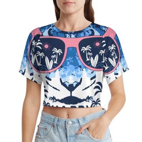 AILLOSA Racerback Tank Top Yuvarlak Yaka Kısa Kol TH-493 Kadın T-shirt