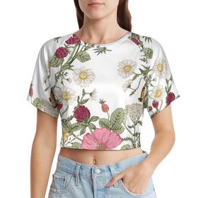 AILLOSA Racerback Tank Top Yuvarlak Yaka Kısa Kol TH-57 Kadın T-shirt