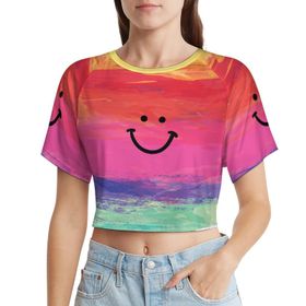 AILLOSA Racerback Tank Top Yuvarlak Yaka Kısa Kol TH-74 Kadın T-shirt