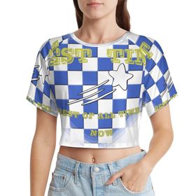AILLOSA Racerback Tank Top Yuvarlak Yaka Kısa Kol TH-78 Kadın T-shirt