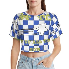 AILLOSA Racerback Tank Top Yuvarlak Yaka Kısa Kol TH-79 Kadın T-shirt