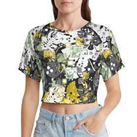 AILLOSA Racerback Tank Top Yuvarlak Yaka Kısa Kol YH-101 Kadın T-shirt
