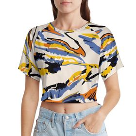 AILLOSA Racerback Tank Top Yuvarlak Yaka Kısa Kol YH-107 Kadın T-shirt