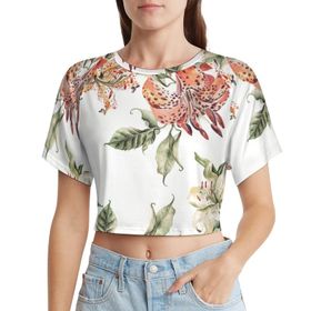 AILLOSA Racerback Tank Top Yuvarlak Yaka Kısa Kol YH-119 Kadın T-shirt