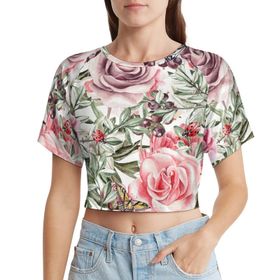AILLOSA Racerback Tank Top Yuvarlak Yaka Kısa Kol YH-120 Kadın T-shirt